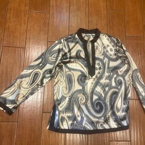 Chico's Elegant Swirl Pattern Top